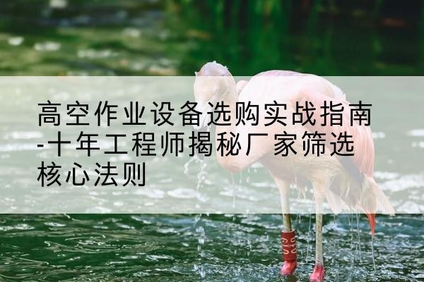 钟祥剪叉式升降机厂家-高空作业设备选购实战指南-十年工程师揭秘厂家筛选核心法则