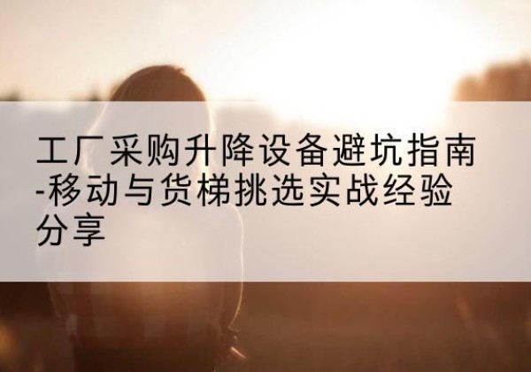 钟祥移动式升降机怎么选-工厂采购升降设备避坑指南-移动与货梯挑选实战经验分享