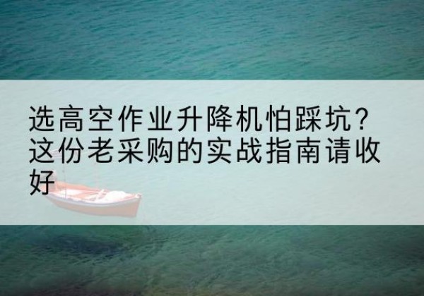 钟祥高空作业升降机厂家推荐-选高空作业升降机怕踩坑？这份老采购的实战指南请收好