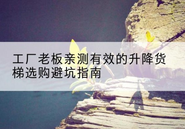 钟祥升降货梯怎么选-工厂老板亲测有效的升降货梯选购避坑指南